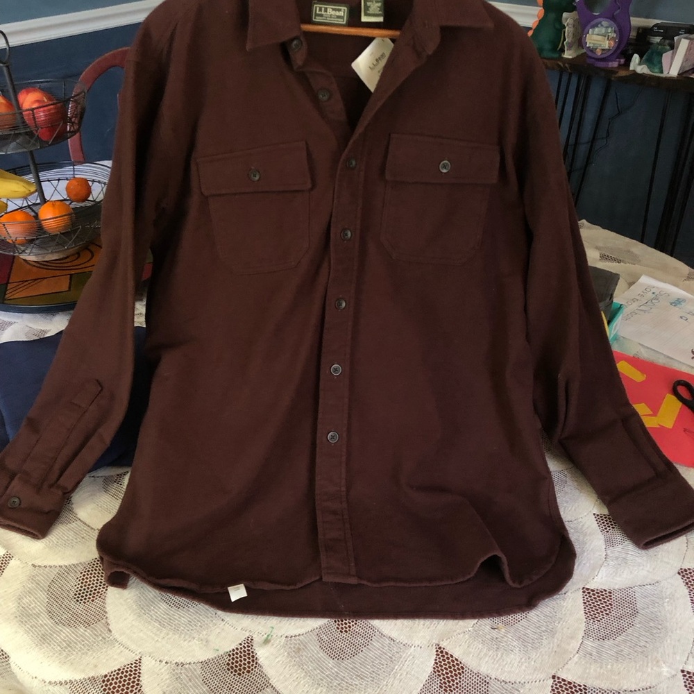 Rust/Brown LL Bean Men’s Large Chamois Shirt (NWT)